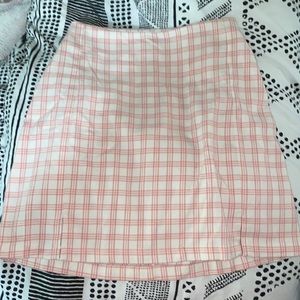 Brandy Melview Pink plaid skirt